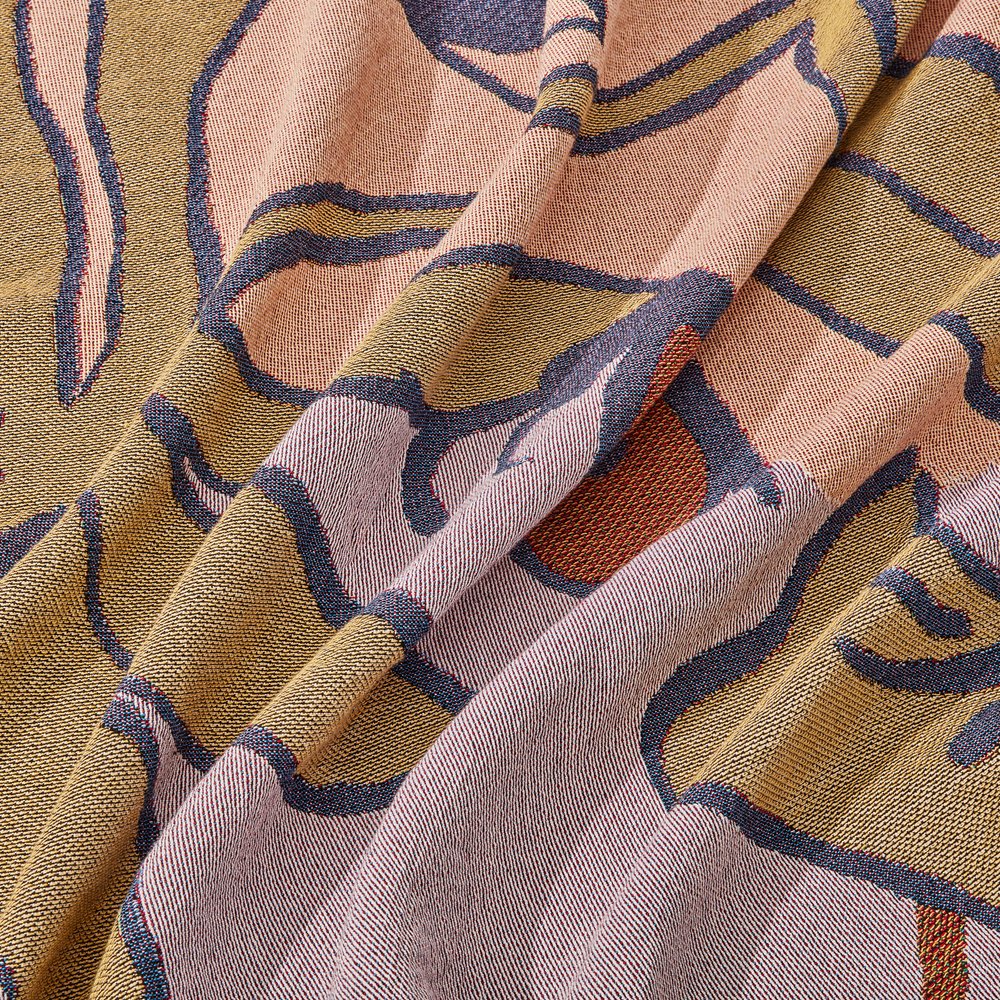 Mushroom People Woven Cotton Blanket